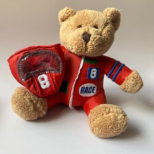 Galerie Racing Teddy Bear #8 Driver Suit Helmet NASCAR Style Plush 2002